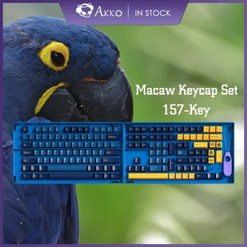 Akko Macaw Keycap Nustatyti 199-Raktas Cherry/ASA Profilis Visą Keycaps PBT du kartus-shot Mechaninių Klaviatūrų su Surinkimo dėžė