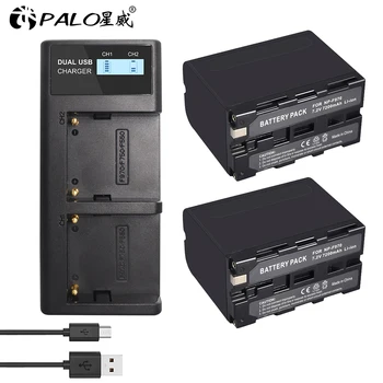 PALO 100% Originalus Sony NP F970 NP-F960 NP-F980 D970 Baterija Batterie+Ultra Greitas LCD Dvigubas Kroviklis NP F970 F960 F550 F570