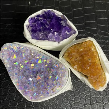 100% Natūralus Visų Rūšių Kristalų Kvarco Mineralų Pavyzdys Ametistas grupių Netaisyklingos Formos Grubus Roko Akmens Reiki Healing Home