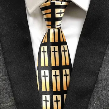 Naujas Dizaineris Bažnyčios Kunigas Dvasininkų Necktie Dievo Palaiminti Krikščionių Šventasis Kaklo Kaklaraištis su Kryžių Jėzaus Modelis