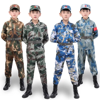 Karinę Uniformą, Vaikų Stovyklos, Skautų Specialiųjų Pajėgų Cosplay Vaikai Armijos Kareivis Kostiumas Taktinis Helovinas Kostiumas Išgalvotas Karnavalas